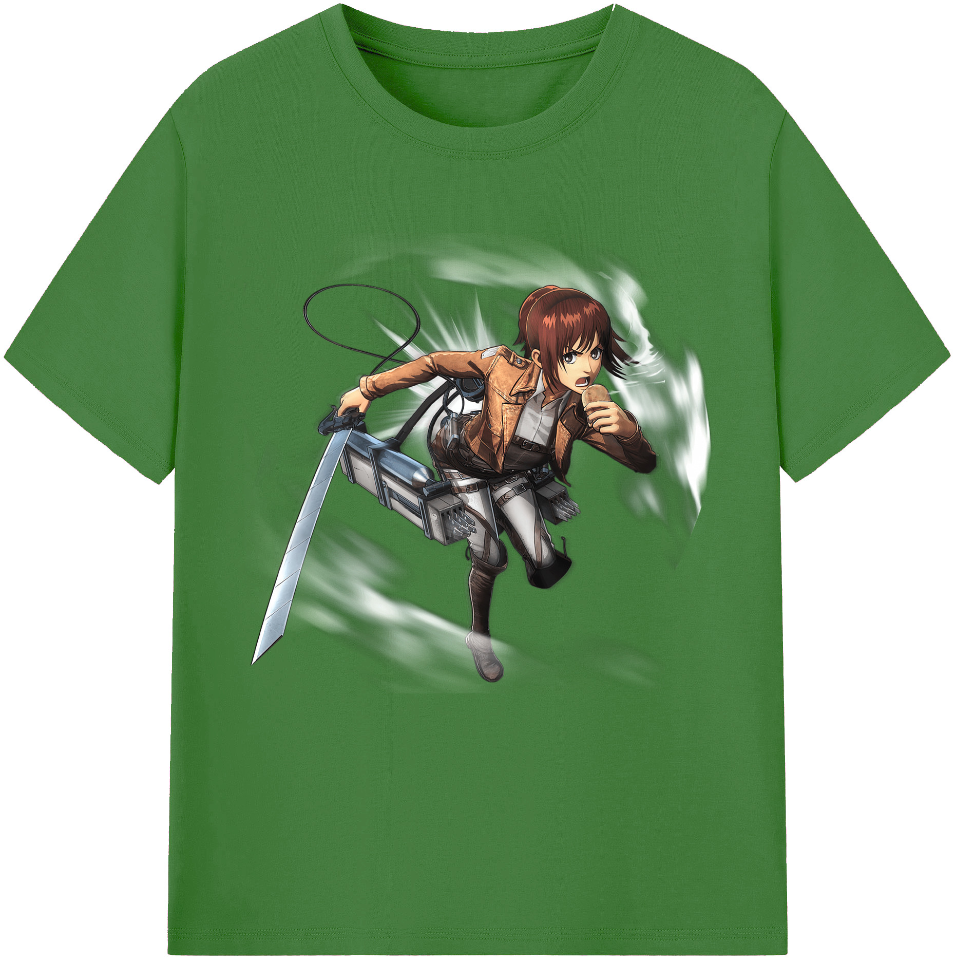 （画像用） 進撃の巨人 サシャ·ブラウス Attack on Titan Sasha Blaus レディースカジュアルプリントTシャツ（綿100％）